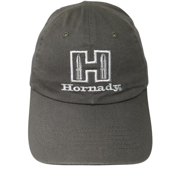 H Hornady Strapback Hat Green One Size Adjustable Embroidered 6 Panel - Picture 1 of 8